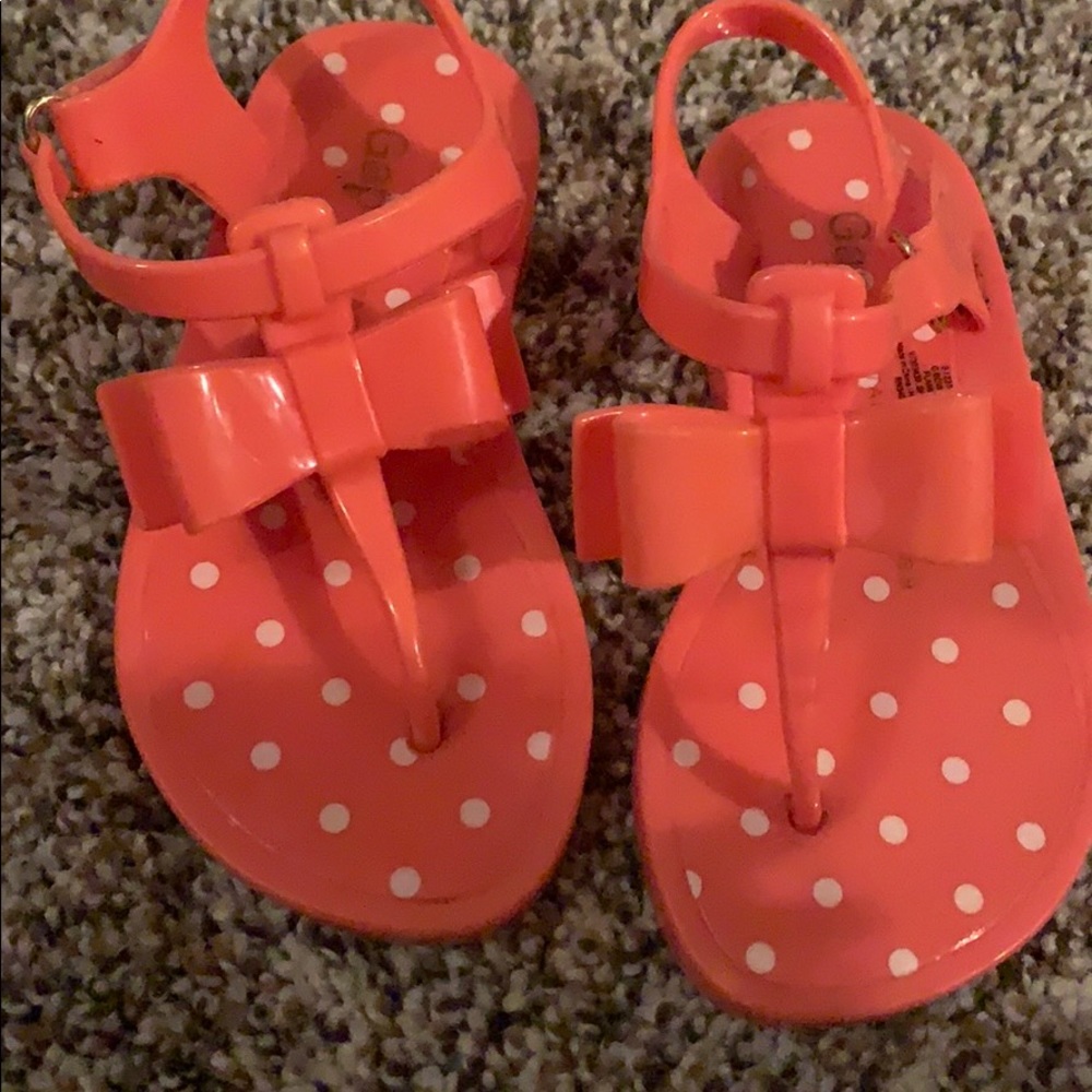 Orange Rubber Sandals